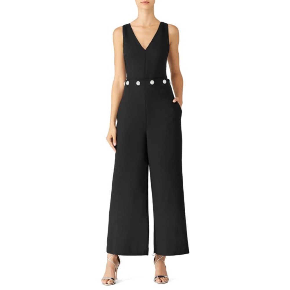 NWT Tory Burch wool jumpsuit with pave buttons. Size 6